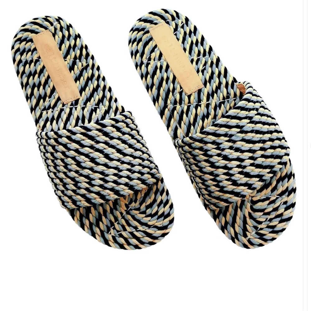 Salt + Umber denim rope slides❤️